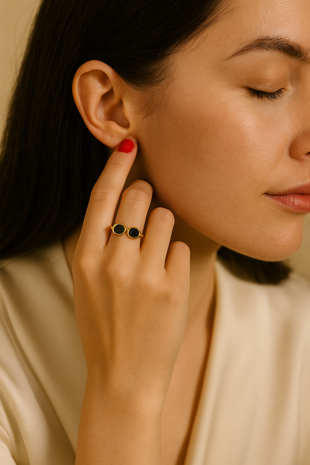 “Dean” 18K Gold Sunglasses Ring