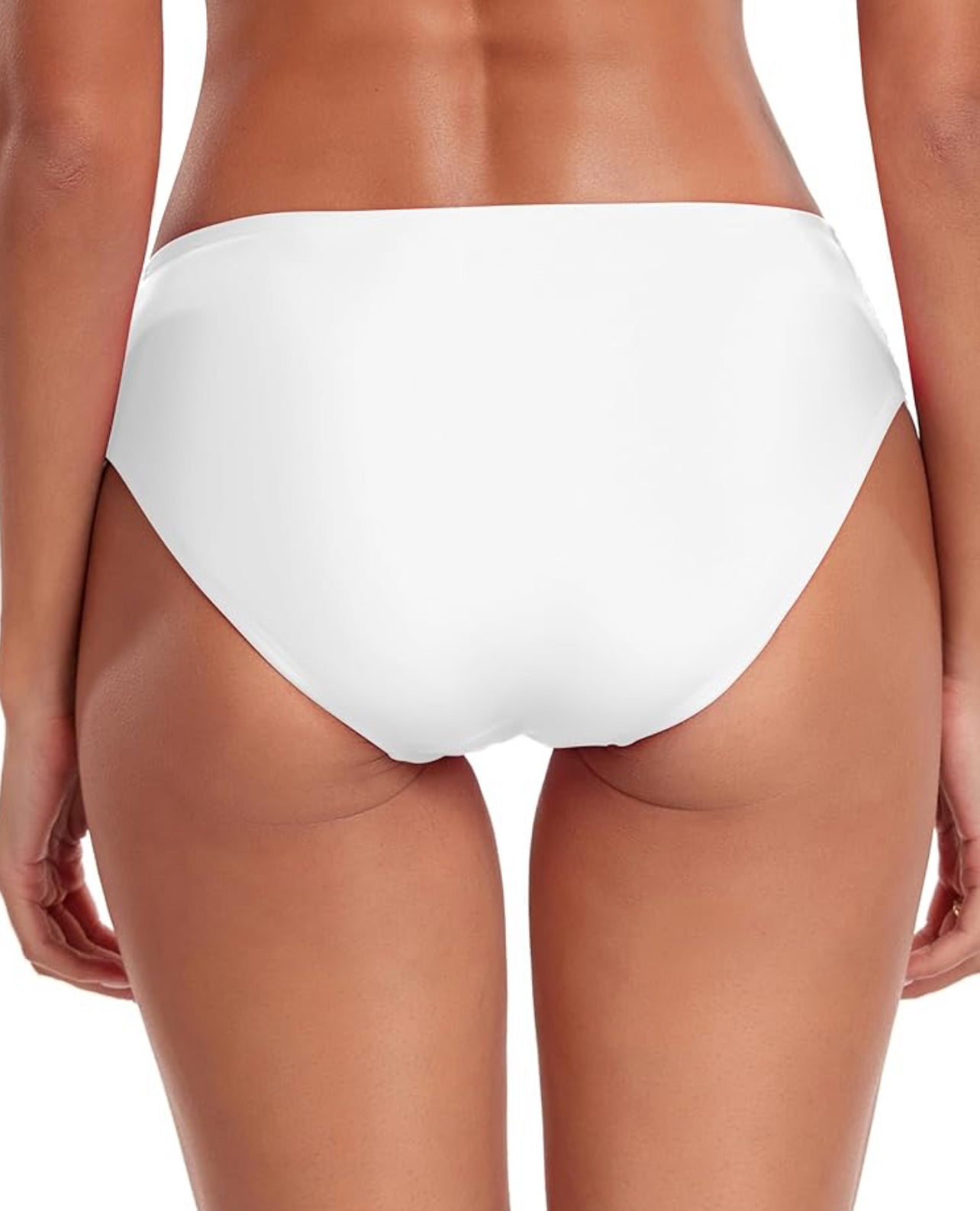 Full Coverage White Bikini Bottoms