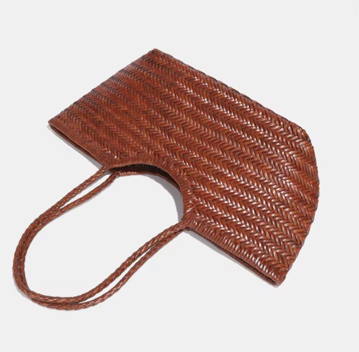 The Minimalist Market Tote - Hand-braided Cow Leather Bag