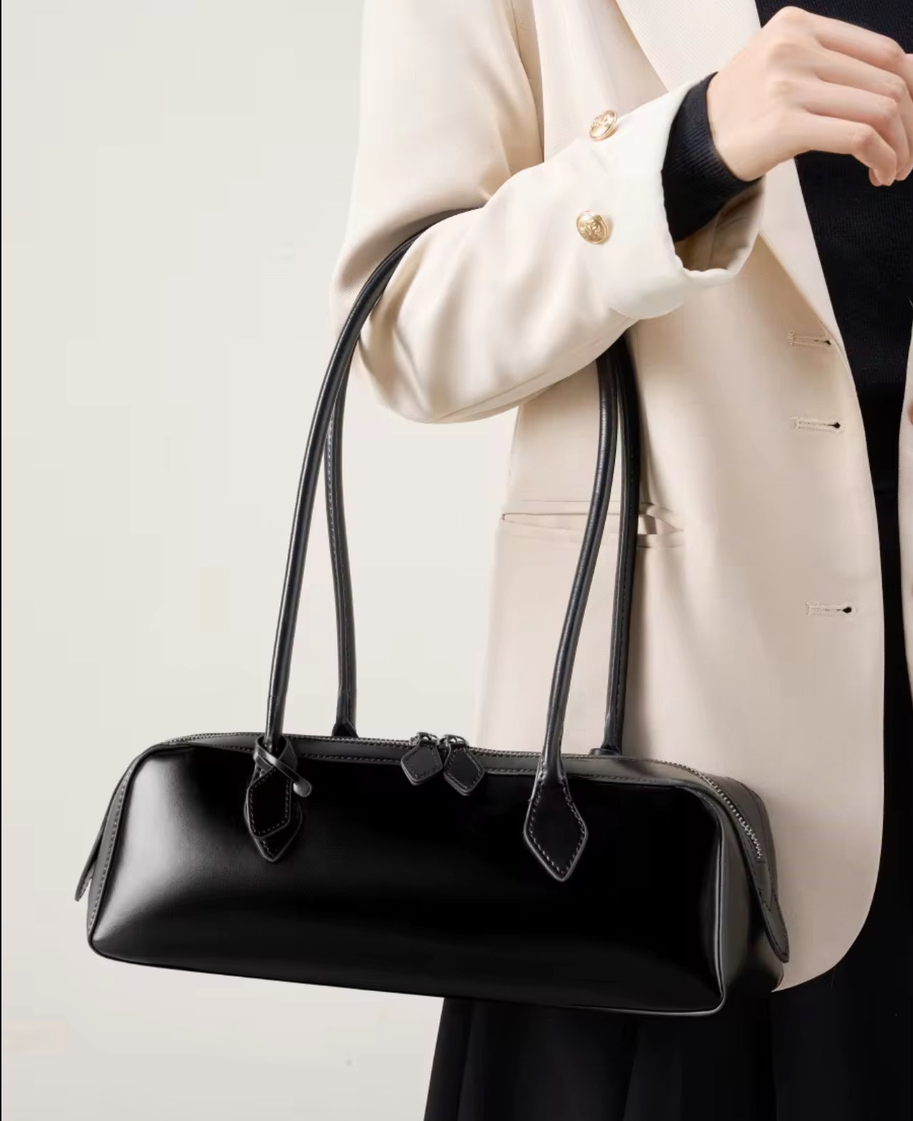 The Bessette Baguette - Genuine Leather Minimalist Handbag
