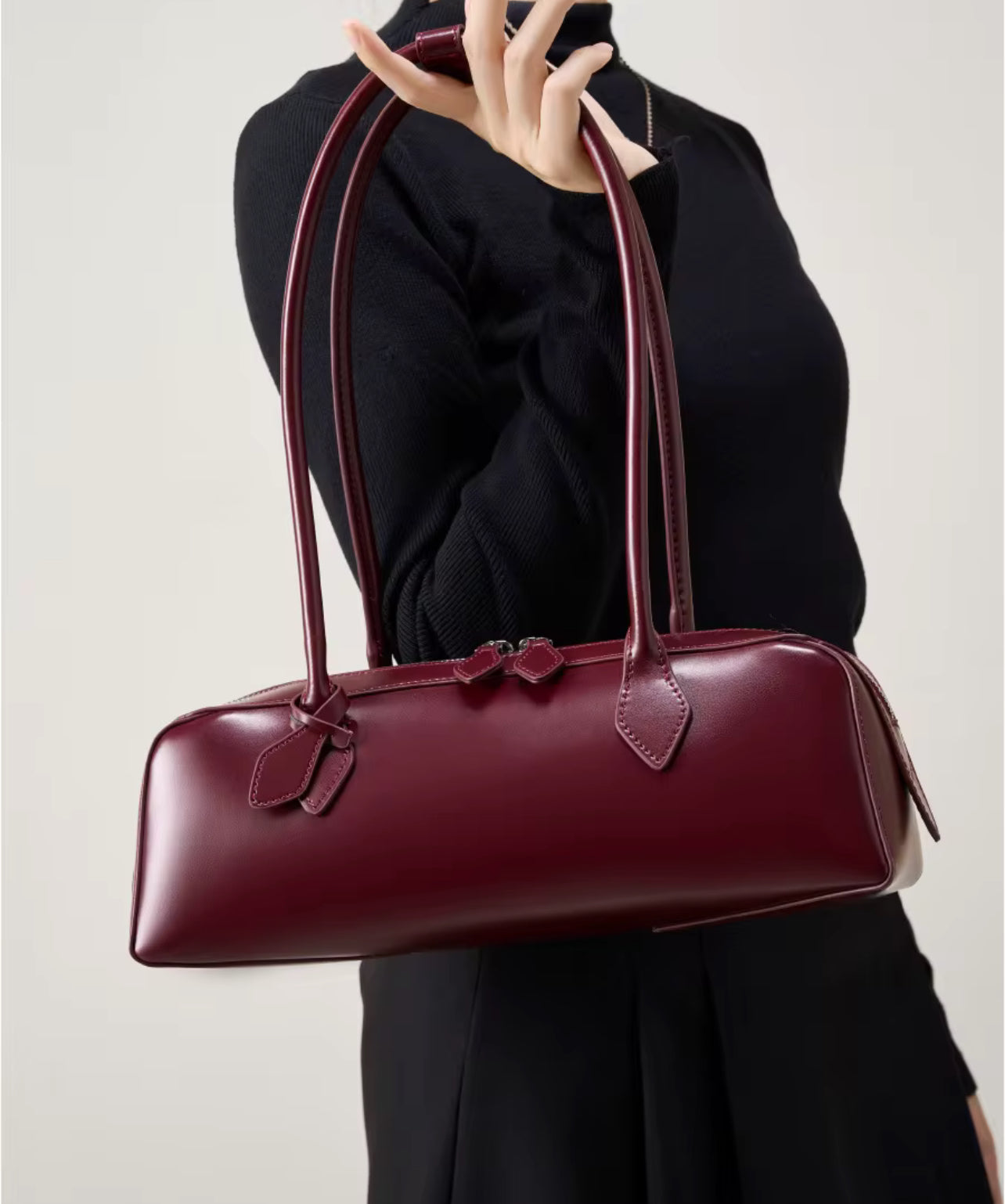 The Bessette Baguette - Genuine Leather Minimalist Handbag
