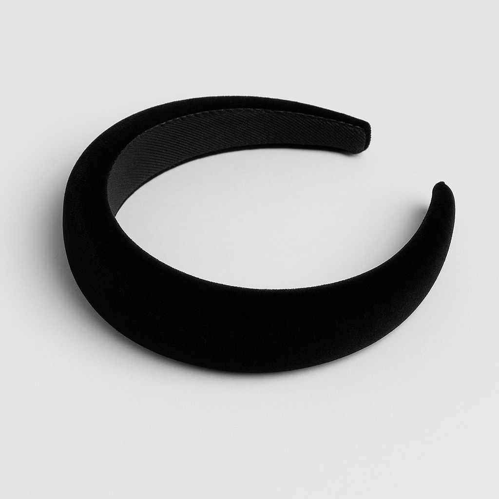 The Classic Thick Black Velvet Headband