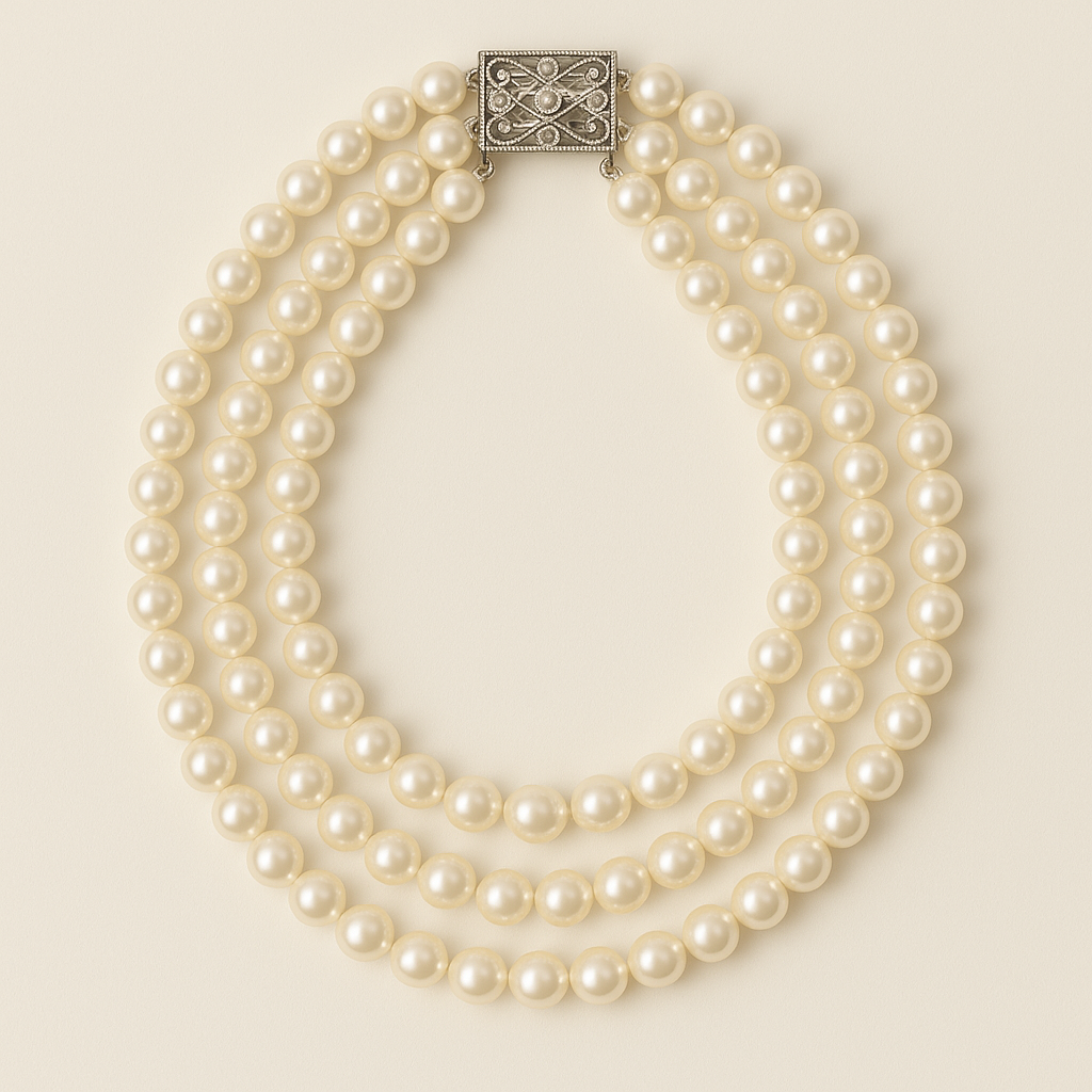 The Jackie O' Triple-Strand Pearl Necklace