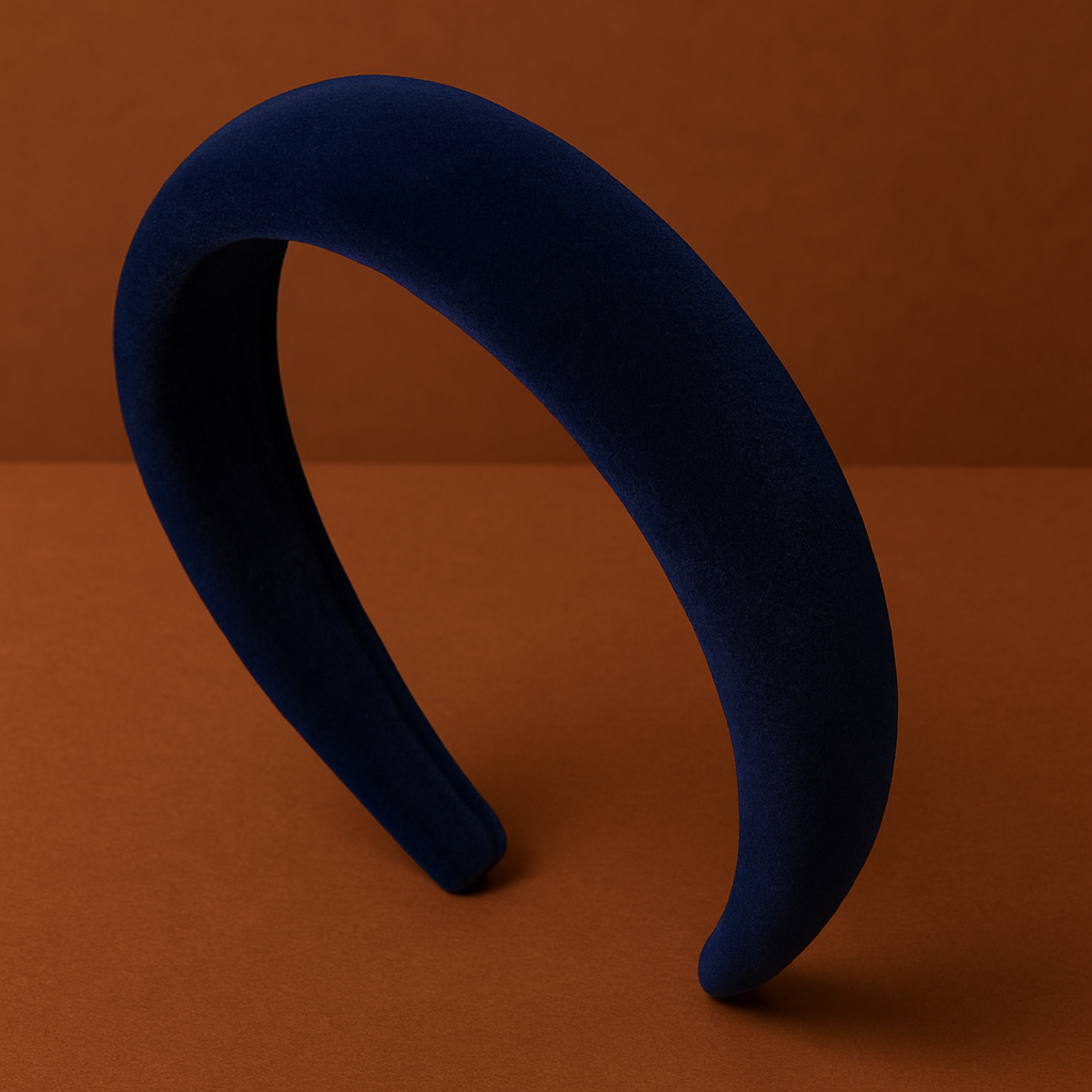 The Ivy Prep Thick Navy Velvet Headband