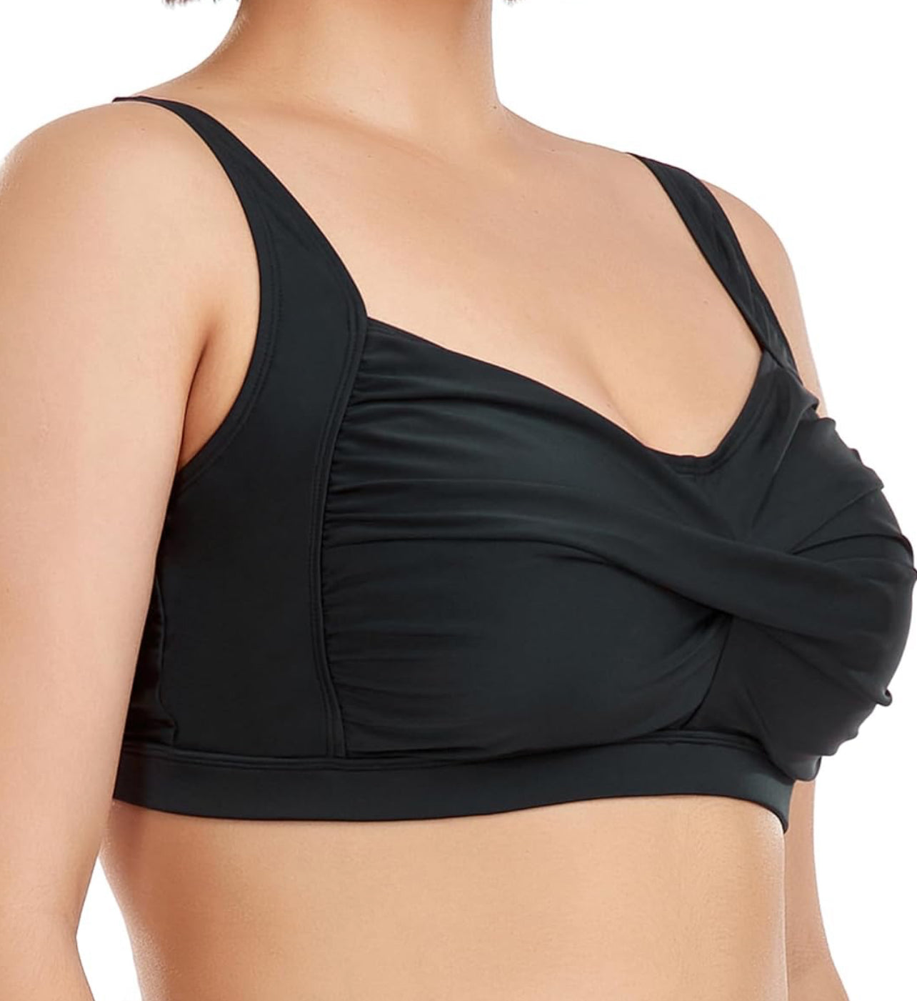 Bustier Full Coverage Black Bikini Top