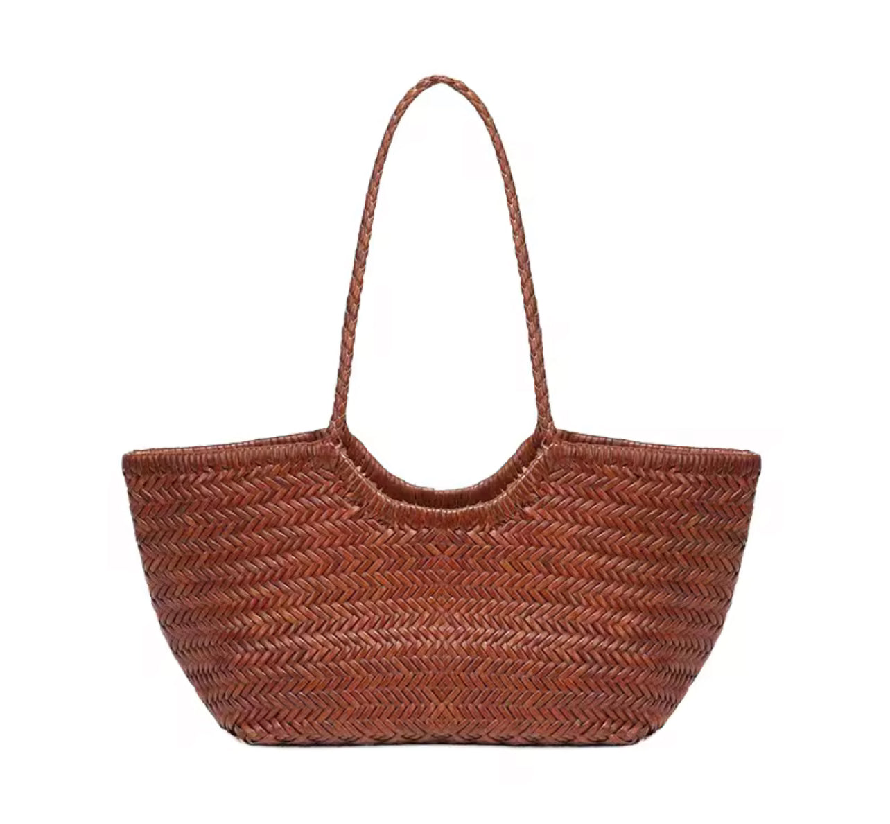 The Minimalist Market Tote - Hand-braided Cow Leather Bag