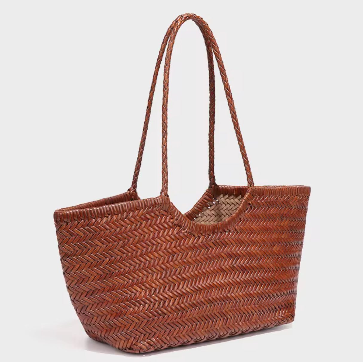 The Minimalist Market Tote - Hand-braided Cow Leather Bag