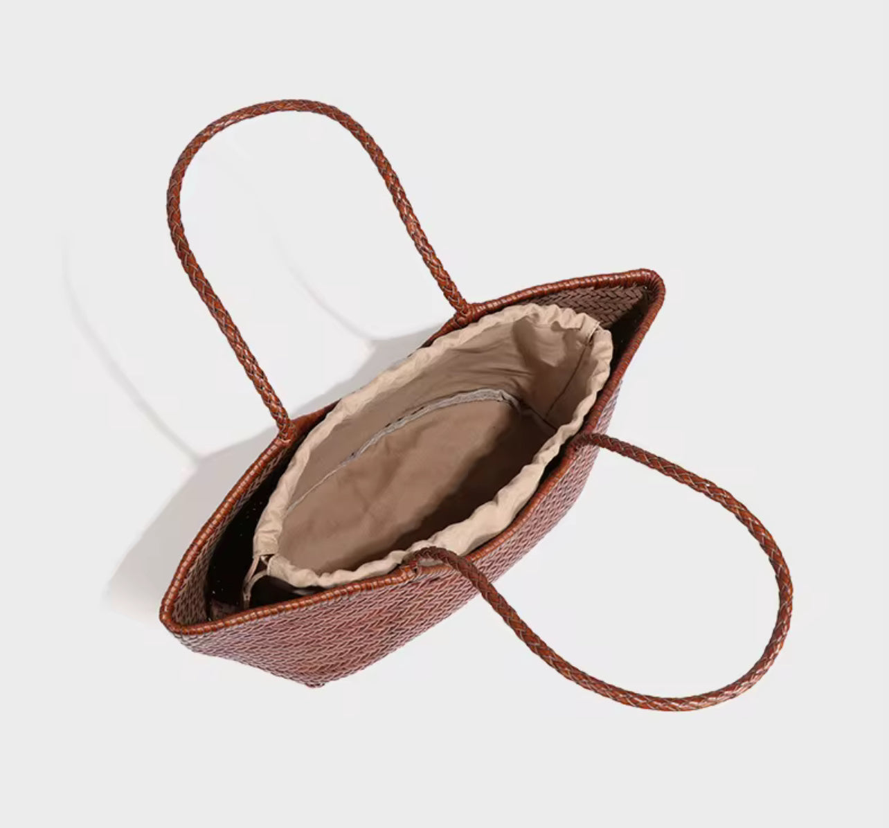 The Minimalist Market Tote - Hand-braided Cow Leather Bag