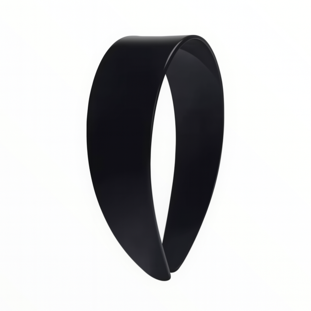 The "MINIMALIST" Carolyn Bessette Wide Black Headband