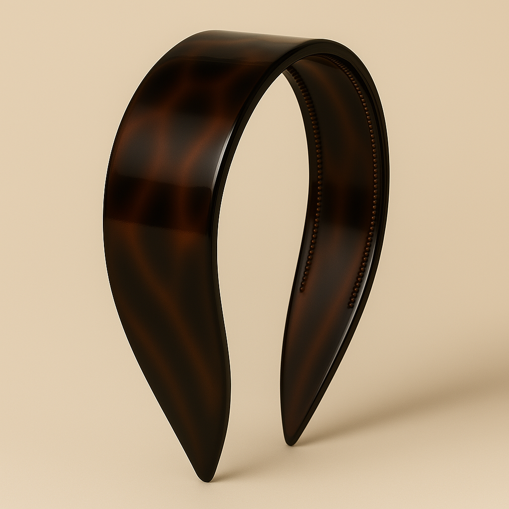 The Carolyn Bessette Tortoiseshell Headband - Carolyn Bessette Fashion - Made in France