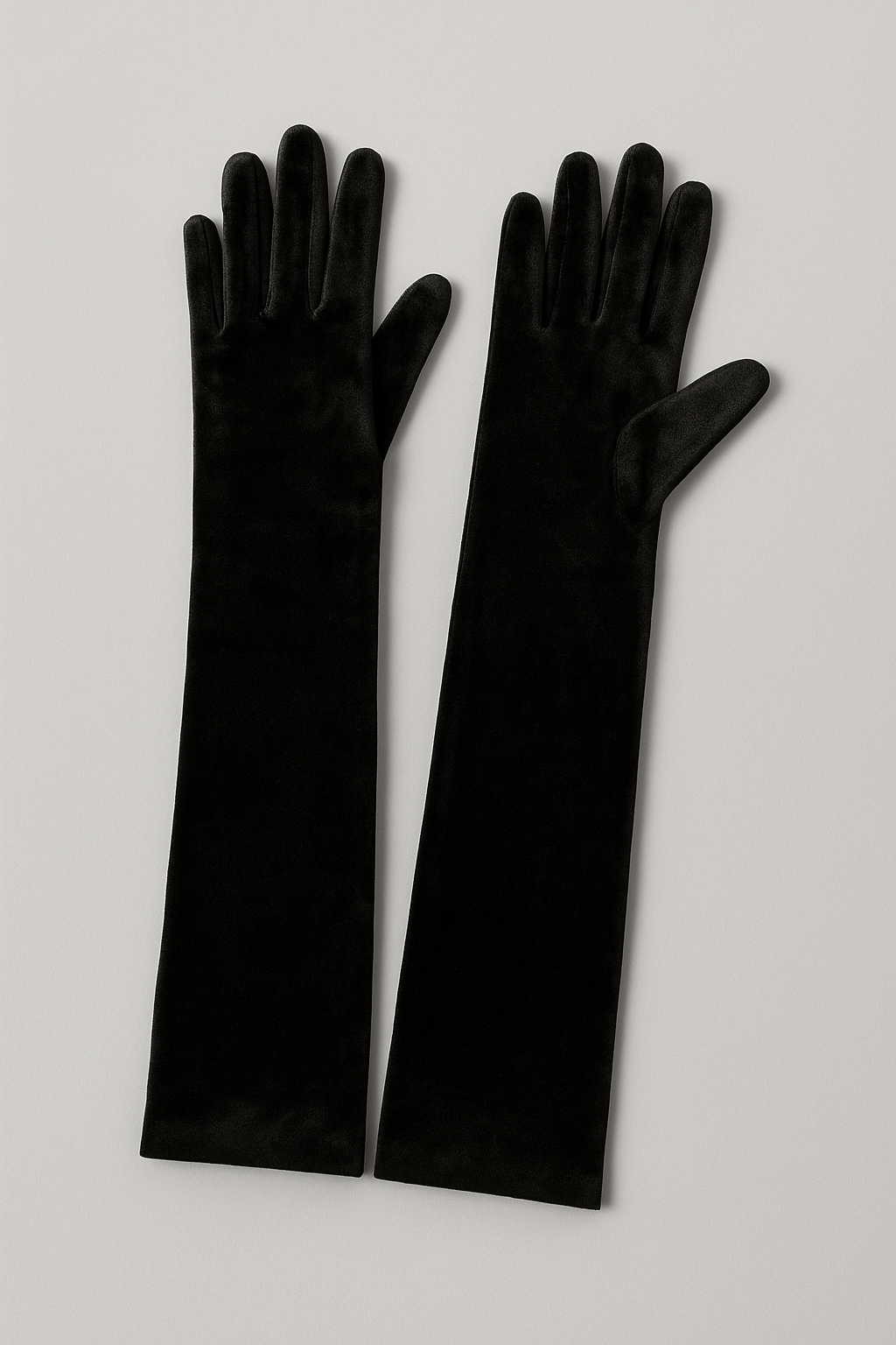 The Carolyn Bessette Opera Gloves - Black Velvet Opera Gloves - Carolyn Bessette Style