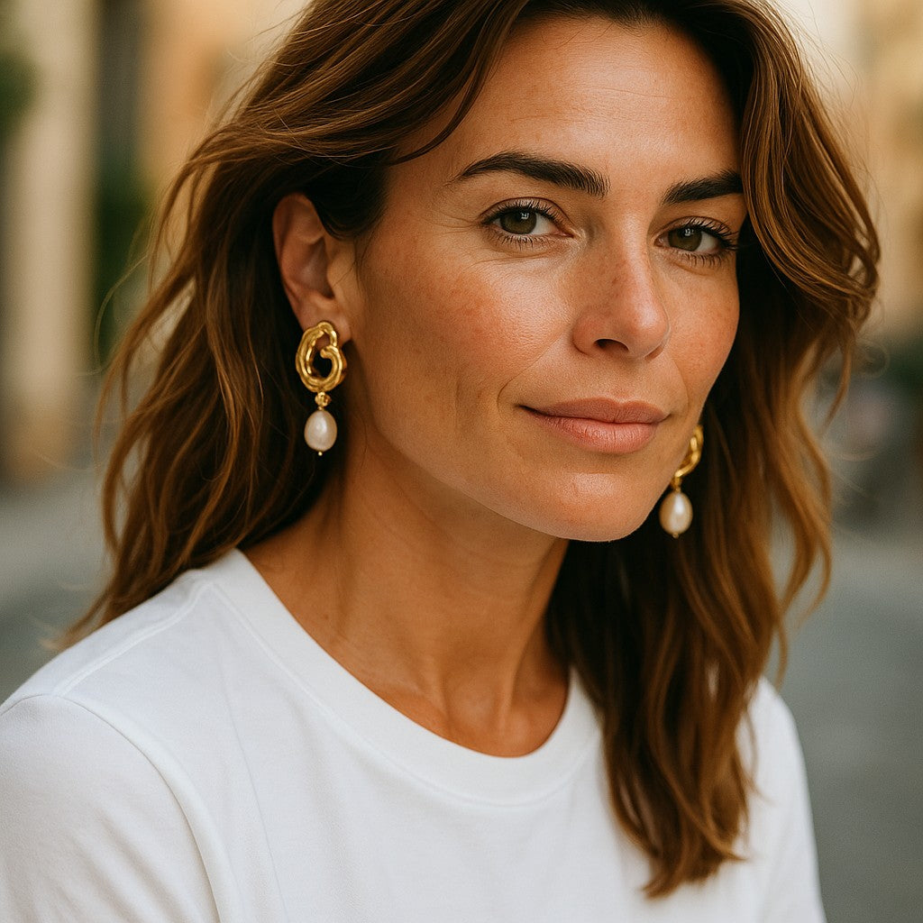 European Summer Earrings - Pearl Drop Quiet Luxury Earrings